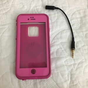 Pink Lifeproof Fre for iPhone 6 with Pock Socket